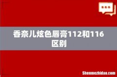 香奈儿炫色唇膏112和116区别