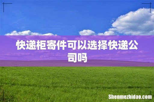 快递柜寄件可以选择快递公司吗