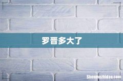 罗晋多大了