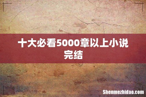 十大必看5000章以上小说完结