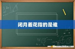 闭月羞花指的是谁