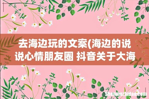 海边的说说心情朋友圈 抖音关于大海的文案推荐78句 去海边玩的文案