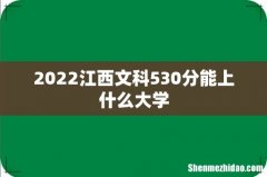 2022江西文科530分能上什么大学
