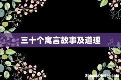 三十个寓言故事及道理