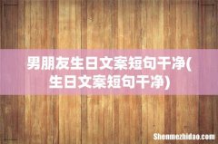 生日文案短句干净 男朋友生日文案短句干净