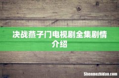 决战燕子门电视剧全集剧情介绍