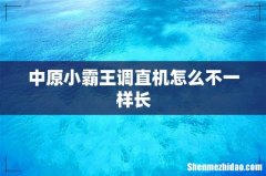 中原小霸王调直机怎么不一样长