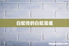 白蛇传的白蛇是谁