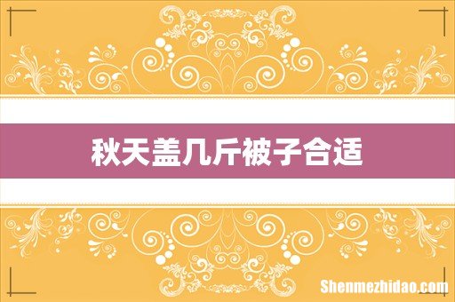 秋天盖几斤被子合适