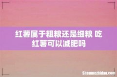 红薯属于粗粮还是细粮 吃红薯可以减肥吗