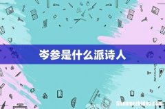 岑参是什么派诗人