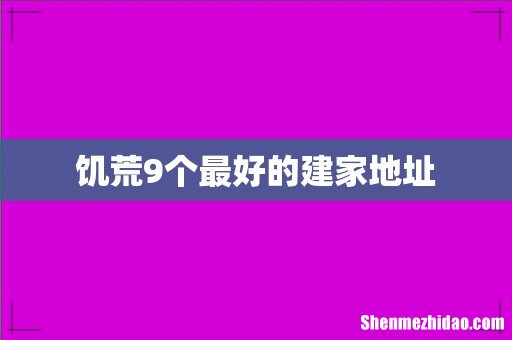 饥荒9个最好的建家地址