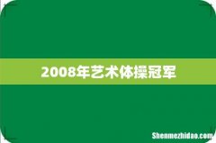 2008年艺术体操冠军