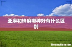 亚麻和棉麻哪种好有什么区别