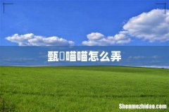 甄嬛喵喵怎么弄