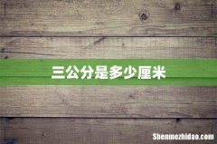 三公分是多少厘米