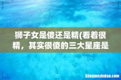 看着很精，其实很傻的三大星座是哪些？ 狮子女是傻还是精