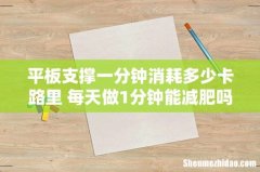 平板支撑一分钟消耗多少卡路里 每天做1分钟能减肥吗？