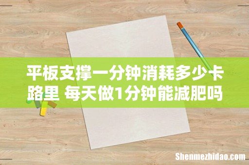 平板支撑一分钟消耗多少卡路里 每天做1分钟能减肥吗?
