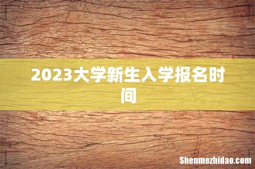 2023大学新生入学报名时间