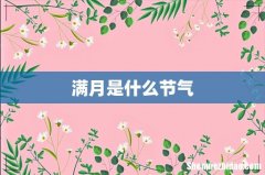 满月是什么节气