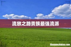 流放之路贵族最强流派