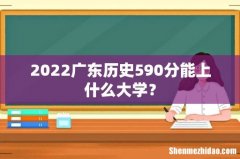 2022广东历史590分能上什么大学？