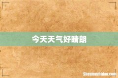 今天天气好晴朗
