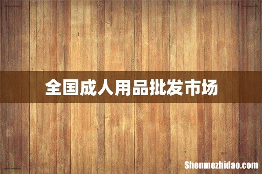 全国成人用品批发市场