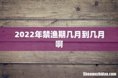 2022年禁渔期几月到几月啊