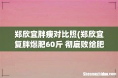 郑欣宜复胖爆肥60斤 彻底败给肥胖基因 郑欣宜胖瘦对比照