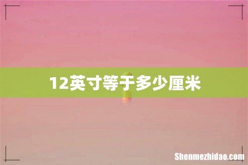 12英寸等于多少厘米