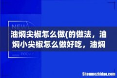 的做法，油焖小尖椒怎么做好吃，油焖小尖椒的家常做法 油焖尖椒怎么做