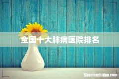 全国十大肺病医院排名