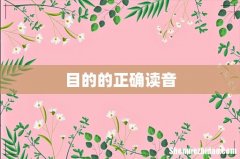 目的的正确读音