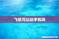 飞机可以玩手机吗