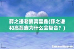 薛之谦和高磊鑫为什么会复合？ 薛之谦老婆高磊鑫
