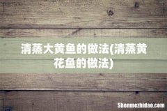 清蒸黄花鱼的做法 清蒸大黄鱼的做法