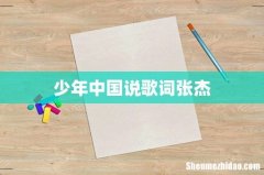 少年中国说歌词张杰