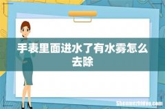 手表里面进水了有水雾怎么去除