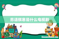 苏适祺寒是什么电视剧