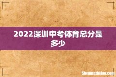 2022深圳中考体育总分是多少