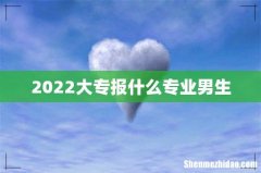 2022大专报什么专业男生