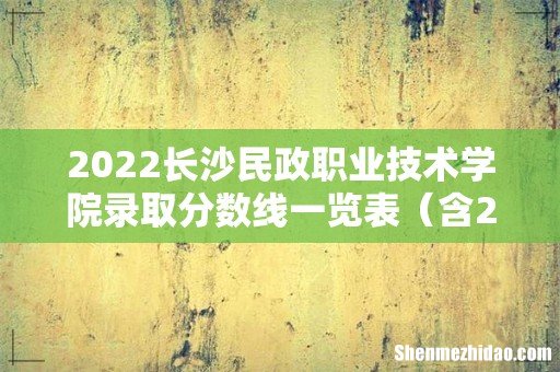 含2020-2021历年 2022长沙民政职业技术学院录取分数线一览表