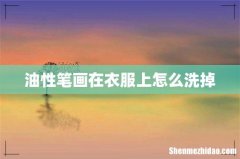 油性笔画在衣服上怎么洗掉