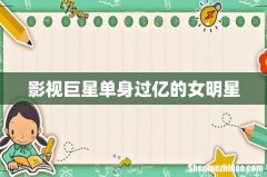 影视巨星单身过亿的女明星