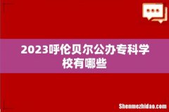 2023呼伦贝尔公办专科学校有哪些