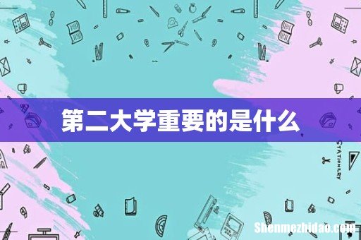 第二大学重要的是什么