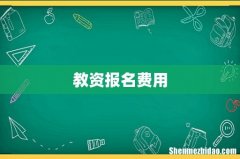 教资报名费用
