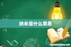 纳米是什么意思